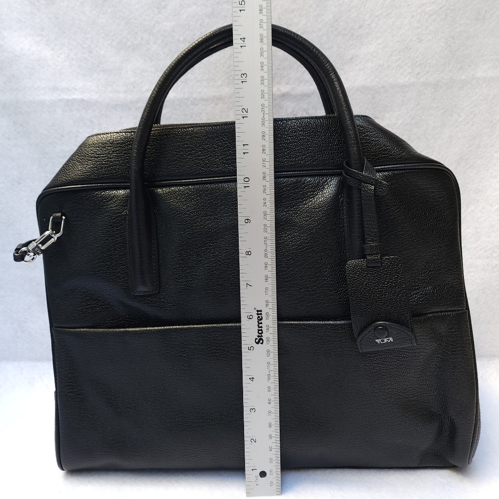 Tumi Black Pebbled Leather Bag - Picture 10 of 11